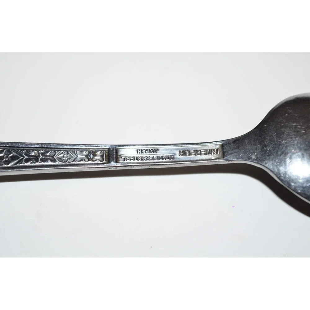 INTERPUR Stainless Japan FLORENZ  4 PETALS Flower 4 Teaspoons 6 1/2